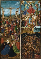 Die Kreuzigung; Das Jüngste Gericht (Teil eines Triptychons)